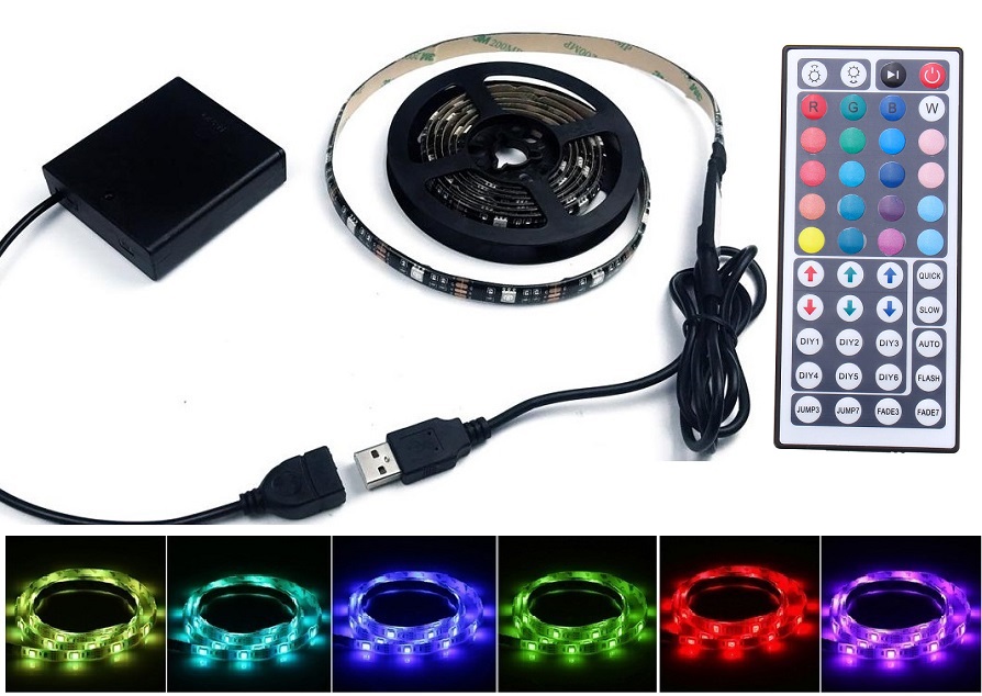 Light B5405 LED pásek na baterie RGB 5 metrů
