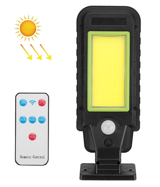 Solar COB128 Zahradní lampa s pohybovým čidlem LED COB