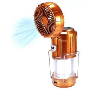 AB-45/G Solární osvětlení přenosné USB ventilátor