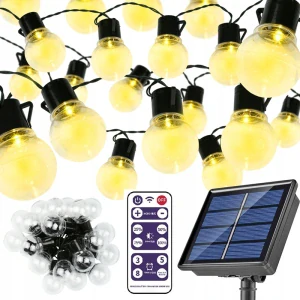 SOLAR R24/15 Solární světelný řetěz teplá bílá, 24LED/15Metrů