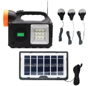 GD102S Solární přenosné osvětlení, powerbanka, radio, Bluetooth