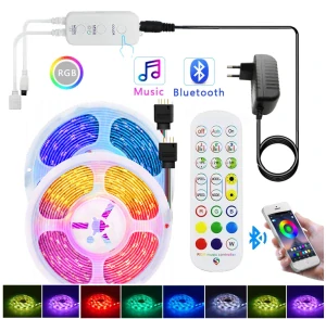 Light LED pásek Bluetooth music 5050 60LED/m IP65 14,4W/m RGB, 10metrů, komplet 10A