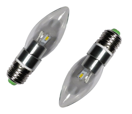 LED žárovka svíčka E27 3W čistá bílá