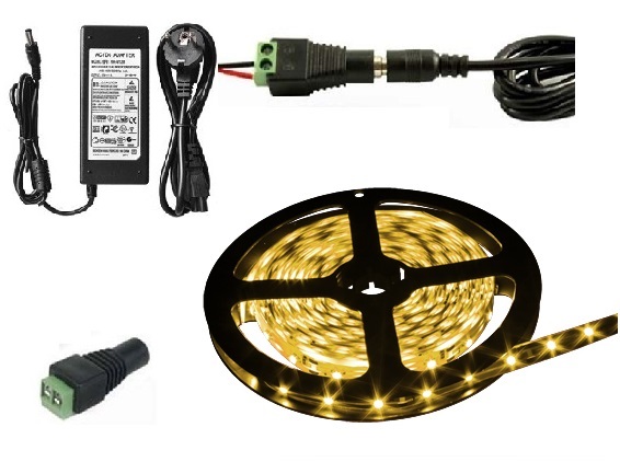 Light LED pásek 5050 60LED/m IP65 14.4W/m teplá bílá, 3 metry, komplet