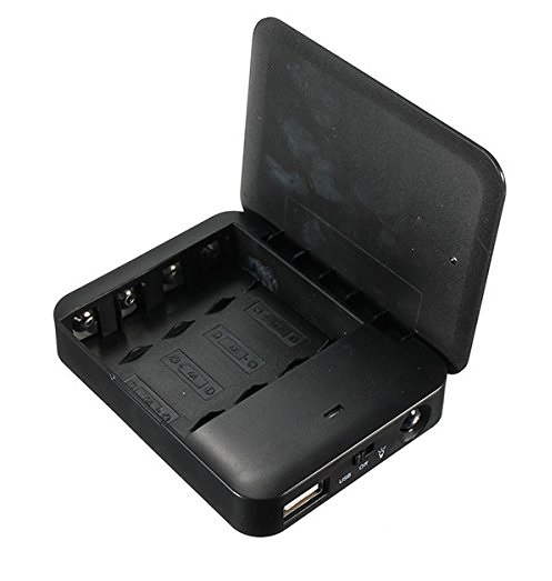 USB bateriový box, černý