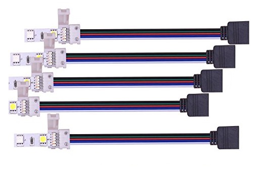 Kabelová propojka RGBW CLIP-zásuvka 5-Pin 10 mm