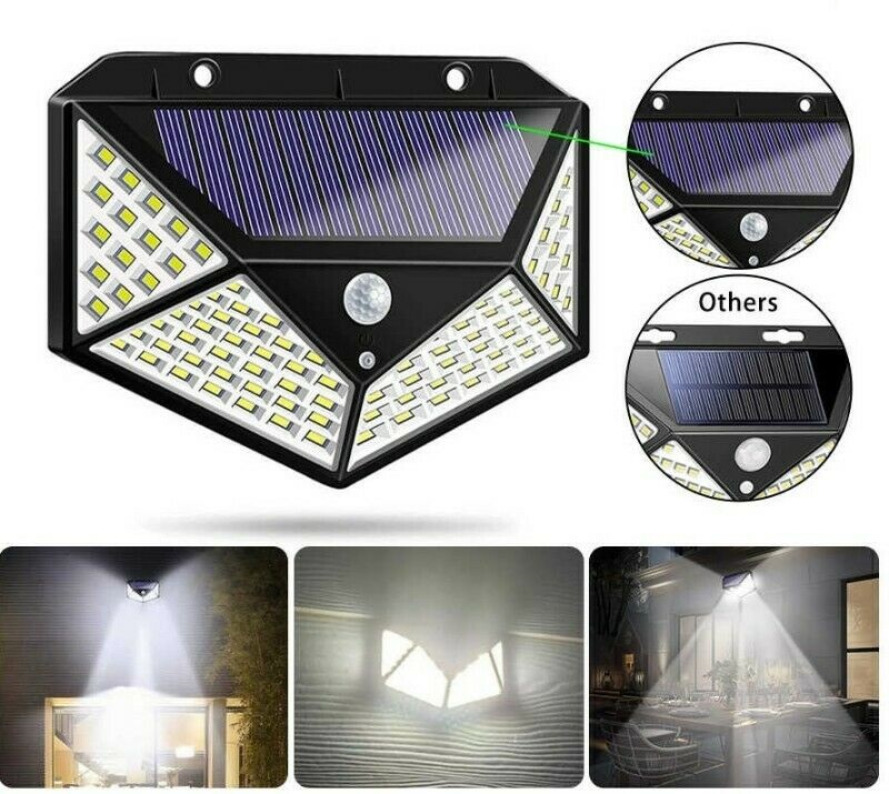 Solar 100 Zahradní světlo s pohybovým čidlem 100 LED