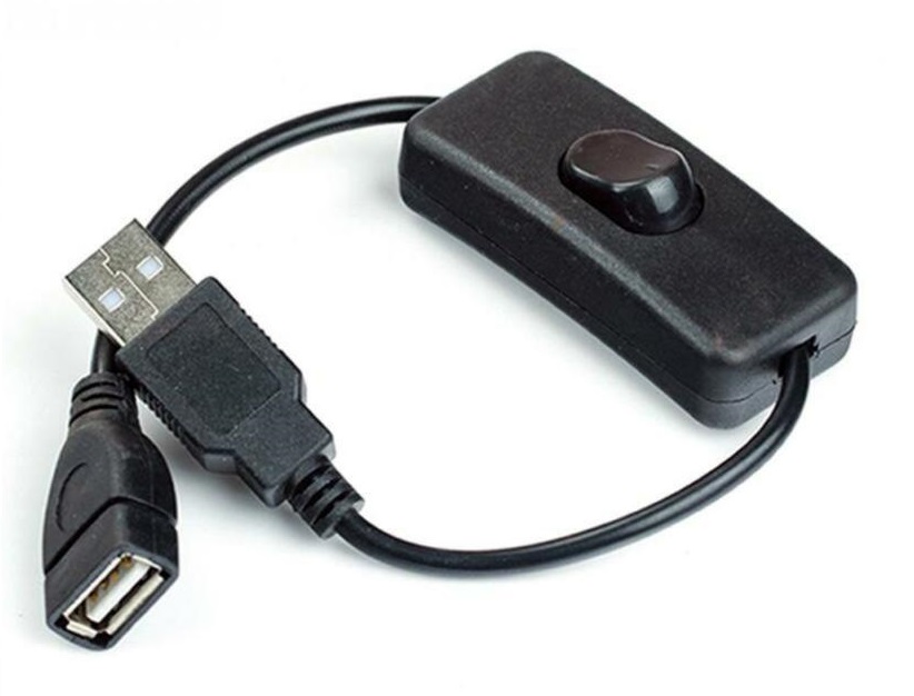 ON/OFF USB-A/USB-B napájecí kabel s vypínačem