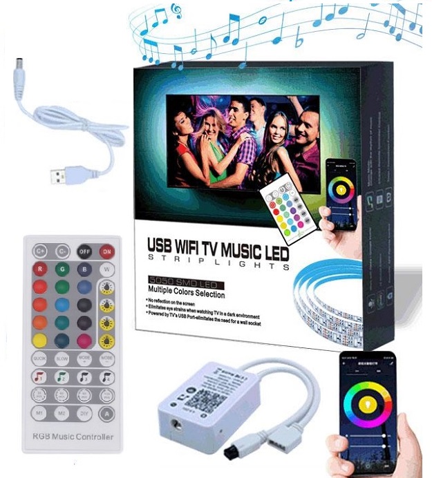 USB Wifi music ovladač pro led pásky