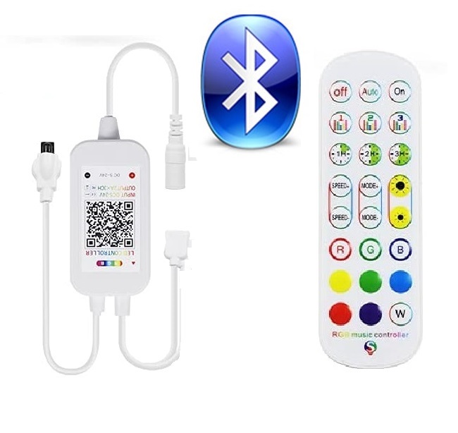RGB Bluetooth ovladač pro LED pásky DC 5-24V, pro Android, iOS