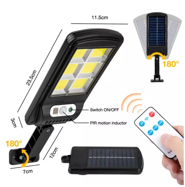 Solar 210 Zahradní lampa s pohybovým čidlem 120x LED
