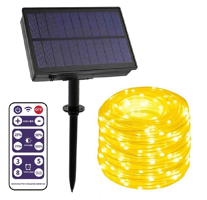 SOLAR 222/20 Solární osvětlovací hadice teplá bílá, 200LED/20M dálkový ovladač