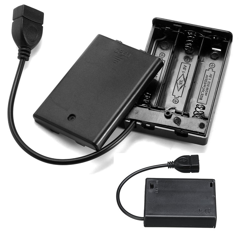 USB bateriový box AAA