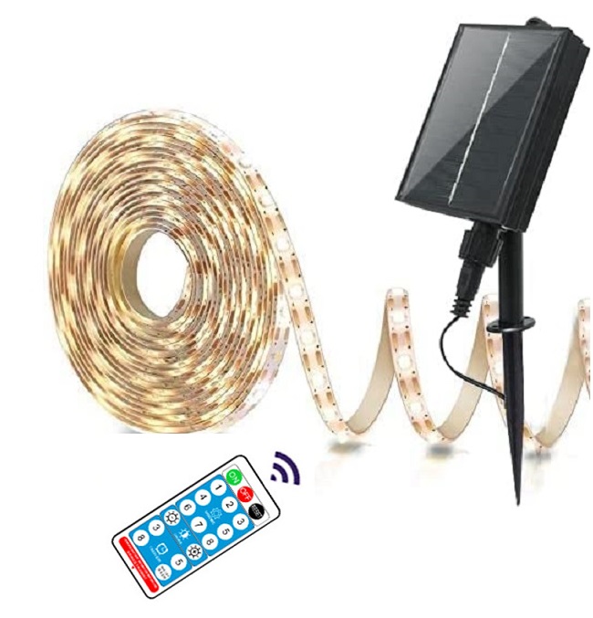 Light LED solární pásek SMD3528 IP65 teplá bílá, 5 metrů 280x LED diod