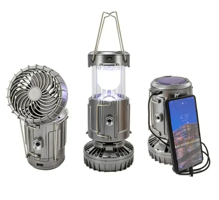 AB-45/S Solární osvětlení přenosné USB ventilátor