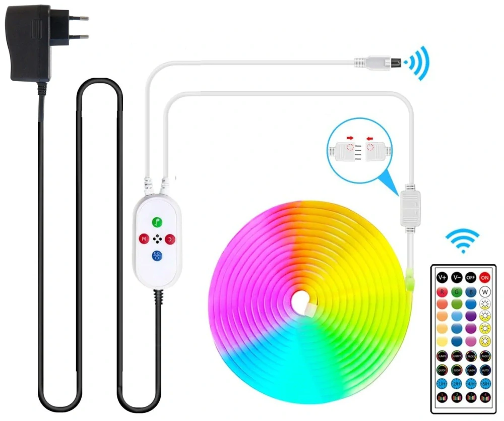 Light NH/055 LED neonová hadice RGB Bluetooth 5metrů 