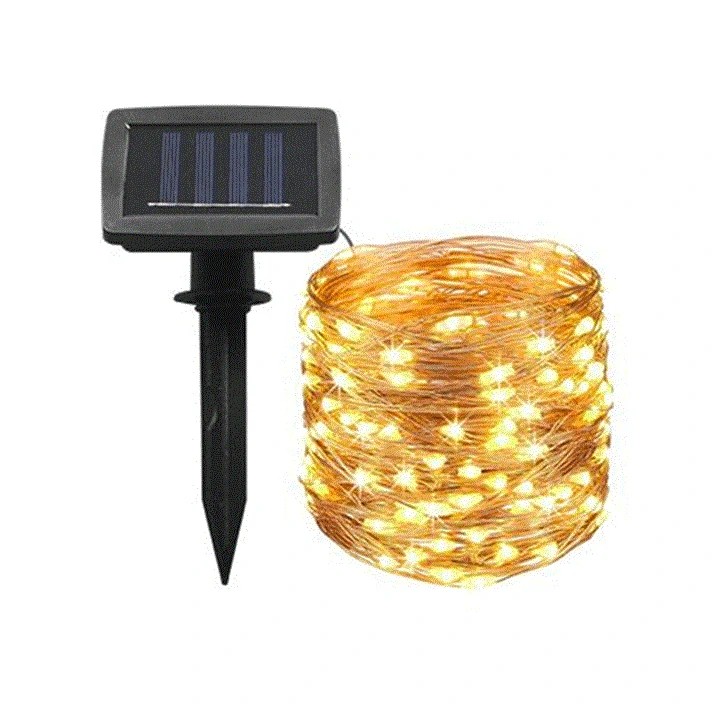 SOLAR D152 Solární svítící flexibilní drát teplá bílá, 150x LED 15 metrů