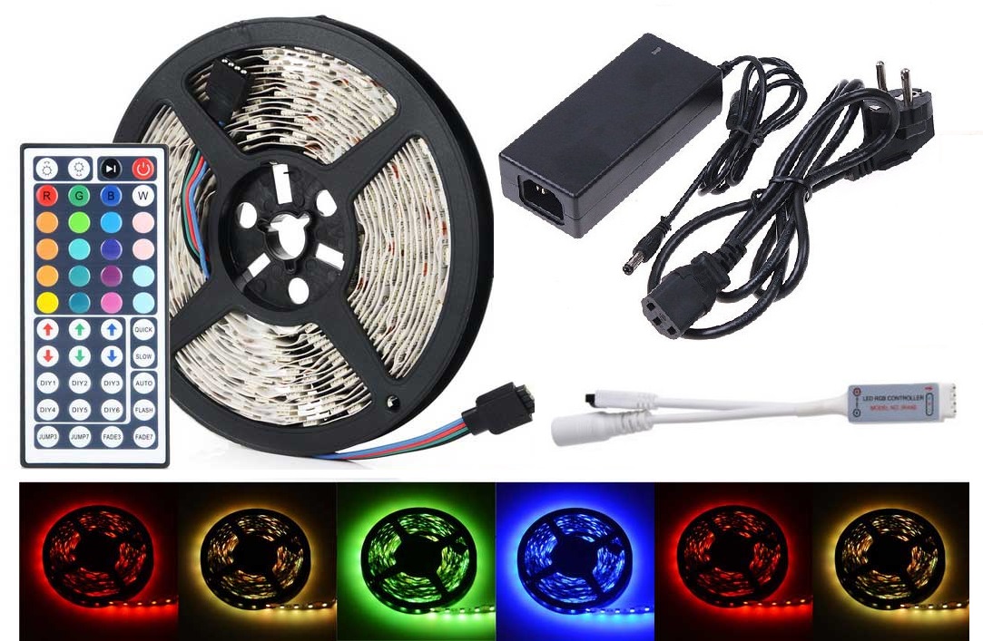 Light LED pásek 5050 60LED/m IP65 14,4W/m RGB, 5m, komplet