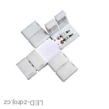 Spojka LED pásku X - 8 mm