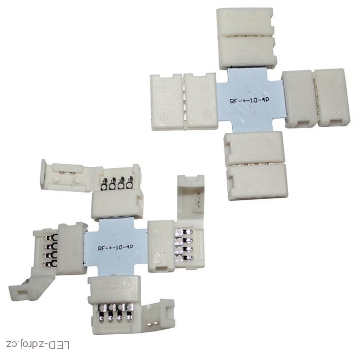 Spojka LED pásku X, RGB - 10 mm