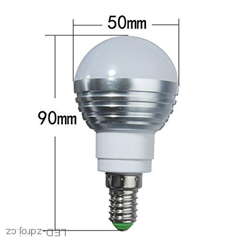 Multicolor LED Žárovka 3W kulatá E14