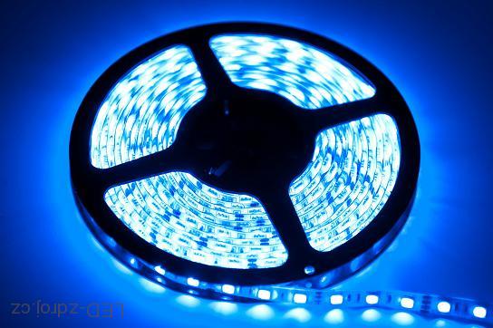 Light LED pásek 5050 60LED/m IP65 14.4W/m modrá, 2,5 metru, komplet