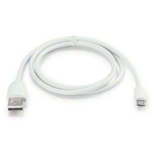 Kabel USB propojovací USB/micro USB 1m - bílý