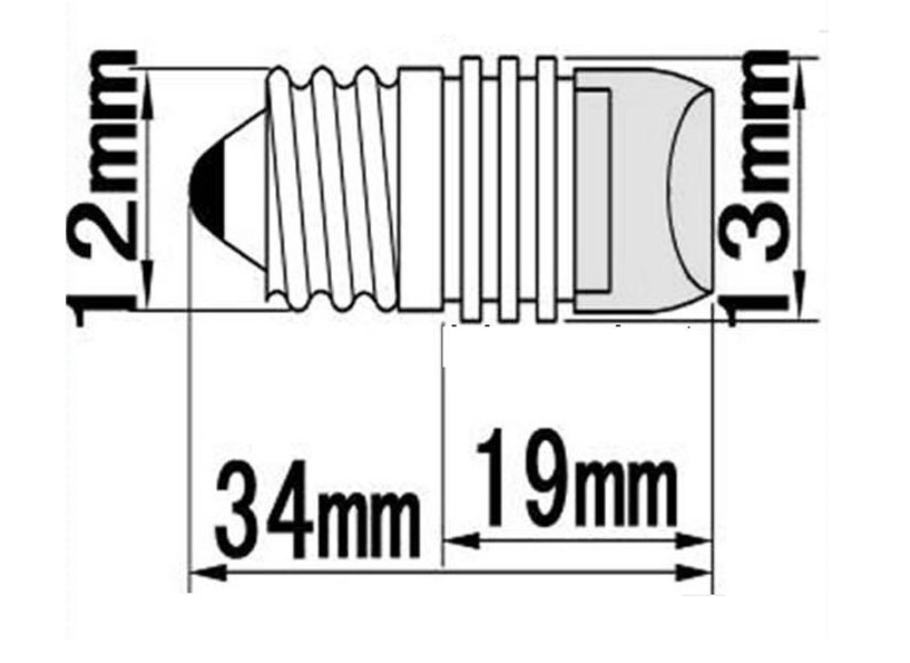 Žárovka LED E12/12V 1,5W teplá bílá