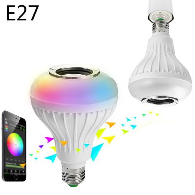 LED žárovka RGB s Bluetooth reproduktorem, E27, 7W
