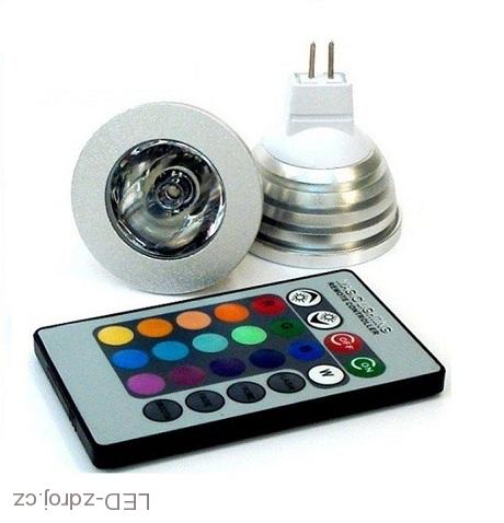 Barevná LED žárovka MR16 12V 3W s dálkovým ovladačem