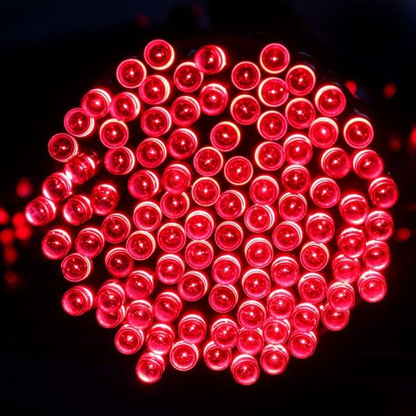 SOLAR 104/12 Solární světelný řetěz červená, 100LED/12 Metrů