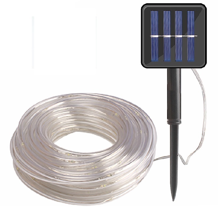 SOLAR 101/10 Solární osvětlovací hadice čistá bílá, 100LED/12 Metrů