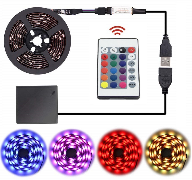 Light B5702 LED pásek na baterie IP65 RGB 2 metry