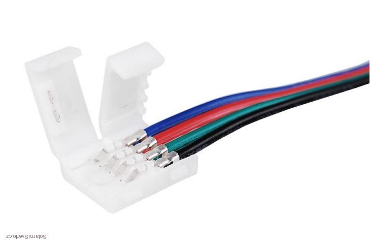 Propojovací konektor k LED páskům RGB, SMD5050 a SMD3528 nepájivý