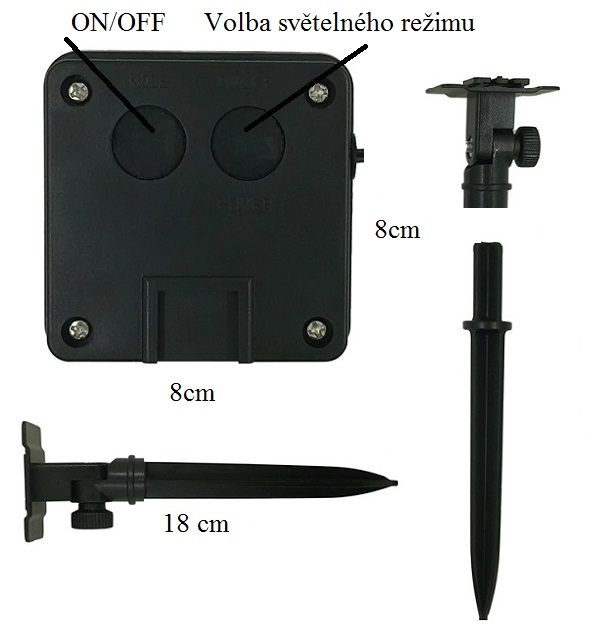 SOLAR R30/02 Solární světelný řetěz teplá bílá, 30LED/6Metrů