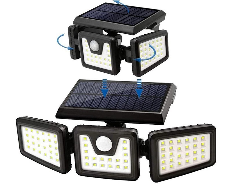 Solar 74 Zahradní světlo s pohybovým čidlem 74 LED
