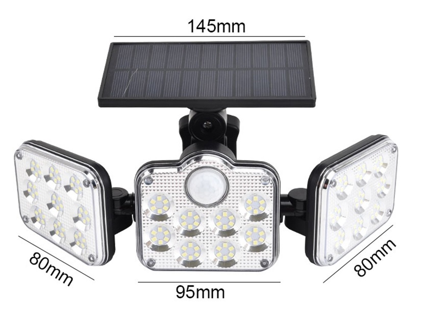 Solární osvětlení K138 s PIR čidlem pohybu 138 LED