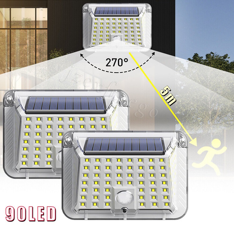 Solar 90 Zahradní světlo s pohybovým čidlem 90 LED