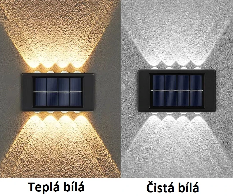 Solar S8K Solární zahradní svítidlo teplá bílá - čistá bílá