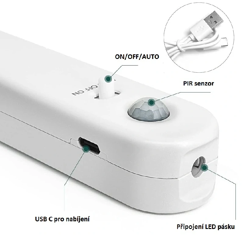 Light BP2/4 LED pásek teplá bílá 5V 2x 2 metry