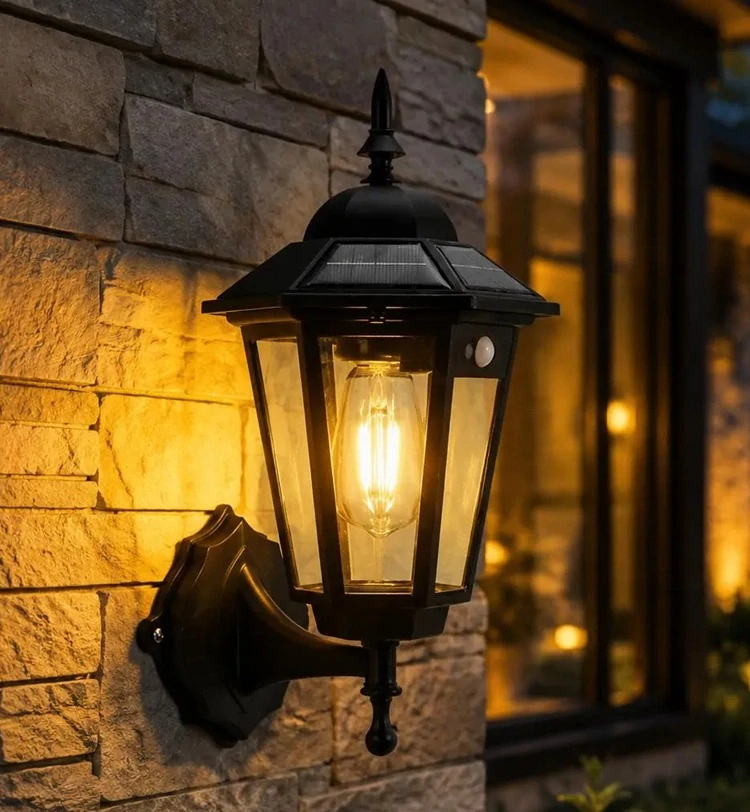 Solar COB11 Zahradní lampa s pohybovým čidlem teplá bílá