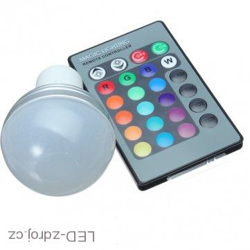 LED Žárovka 3W kulatá GU10 RGB set 3 kusy