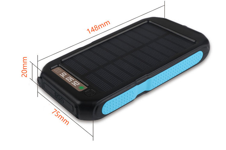 SolarPower N3-103 Solární nabíječka 10.000 mAh zelená, 3x LED