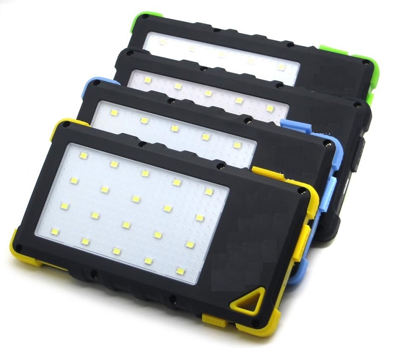 SolarPower N-114 Solární nabíječka 8.000 mAh modrá, s LED lampou