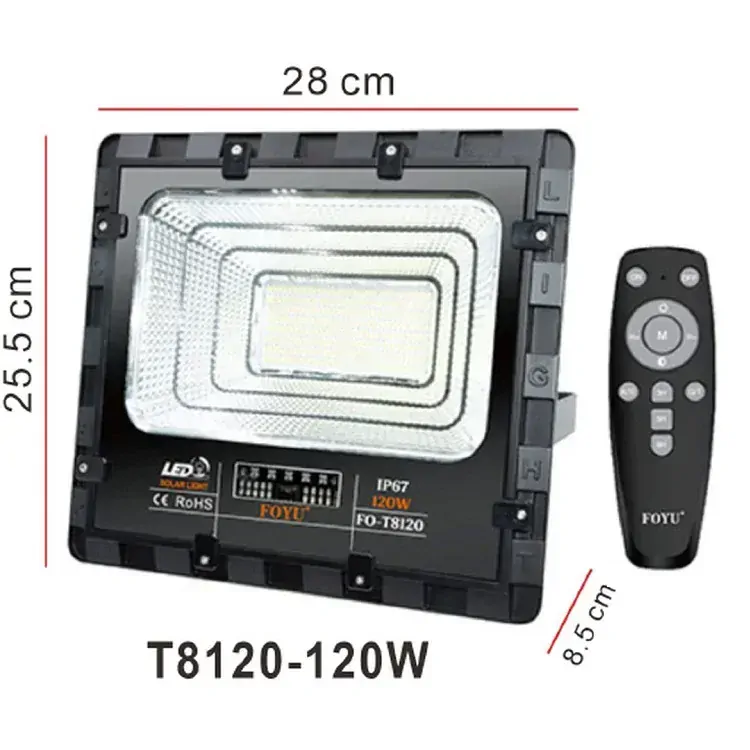 Solární halogen 120W s dálkovým ovladačem