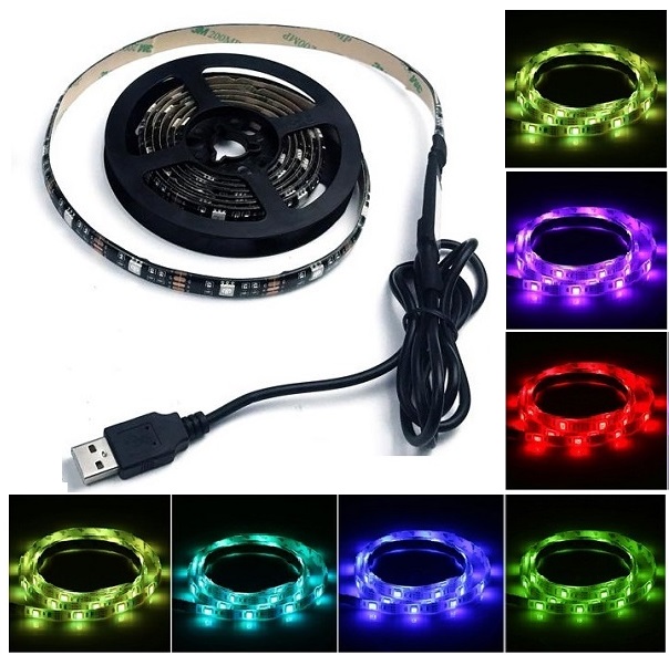 Light LED pásek 5050 DC5V 60LED/m IP65 14W/m RGB, 5m