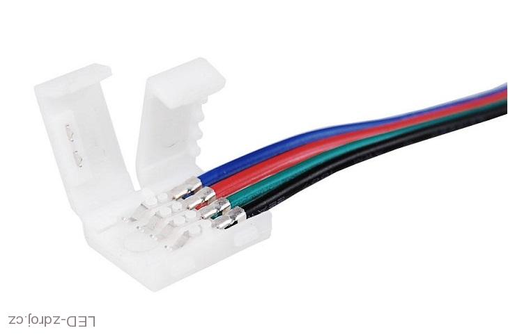 Spojovací konektor k LED páskům RGB, SMD5050 a SMD3528 nepájivý