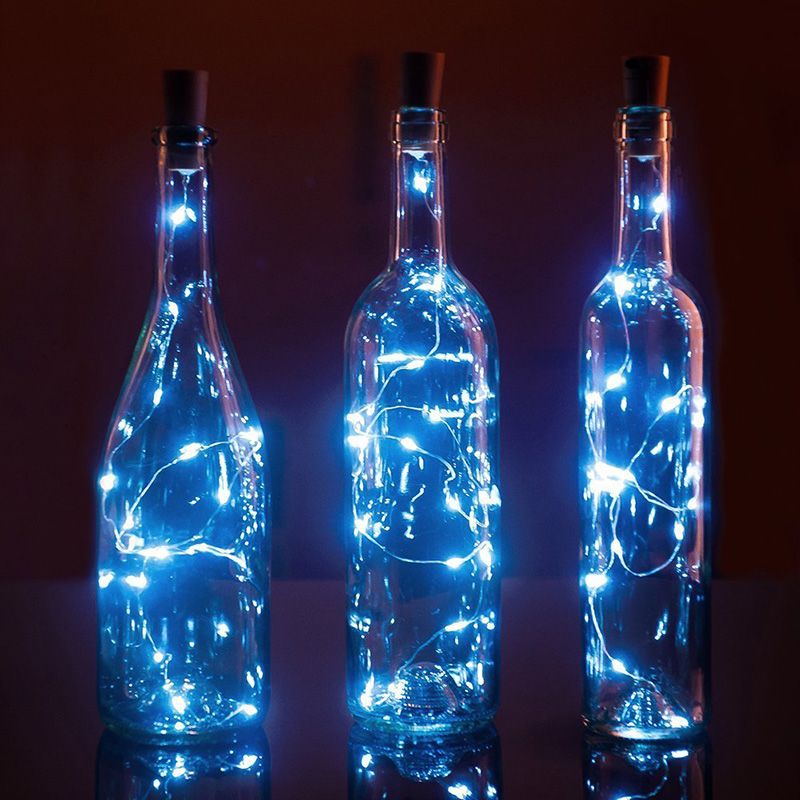 Světelné osvětlení uzávěru lahve 2metr/20LED čistá bílá