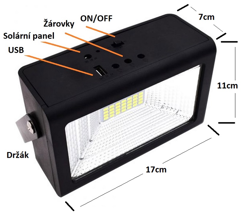 Solar SK4W/6V Solární kempingová lampa