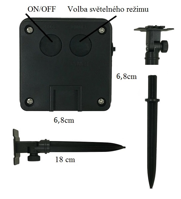 SOLAR H30/01 Solární světelný řetěz čistá bílá, 30LED/6Metrů